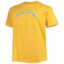 Fanatics Branded Men's Justin Herbert Gold Los Angeles Chargers Big & Tall Player Name & Number T-Shirt -Mitchell & Ness store DSCO1136787604 1853 ALT2
