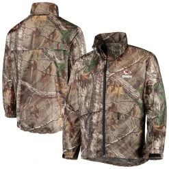 Dunbrooke Men's Realtree Camo Kansas City Chiefs Circle Sportsman Waterproof Packable Full-Zip Jacket