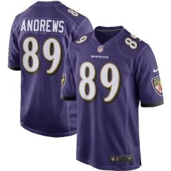 Nike Men's Mark Andrews Purple Baltimore Ravens Game Player Jersey