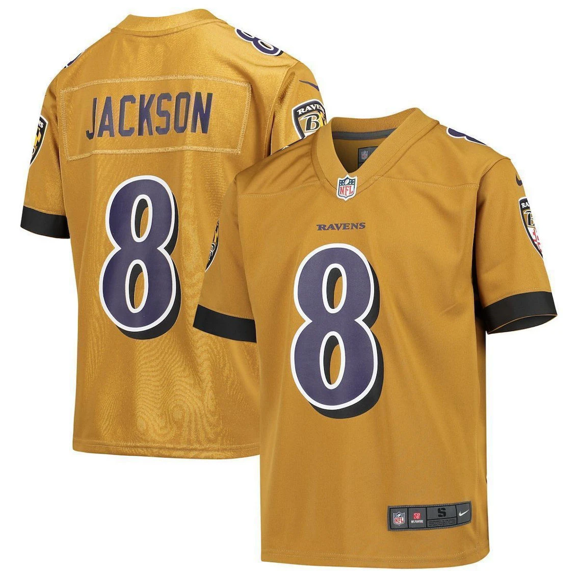 Nike Youth Lamar Jackson Gold Baltimore Ravens Inverted Game Jersey 3 Nike Youth Lamar Jackson Gold Baltimore Ravens Inverted Game Jersey