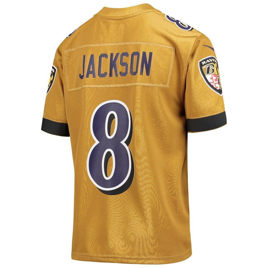 Nike Youth Lamar Jackson Gold Baltimore Ravens Inverted Game Jersey 6 Nike Youth Lamar Jackson Gold Baltimore Ravens Inverted Game Jersey - Image 4