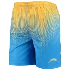 FOCO Men's Powder Blue/Gold Los Angeles Chargers Pixel Gradient Training Shorts -Mitchell & Ness store DSCO1136792100 1191 ALT2