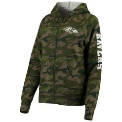 Women's New Era Camo Baltimore Ravens Raglan Full-Zip Hoodie -Mitchell & Ness store DSCO1136793698 BGrd ALT2