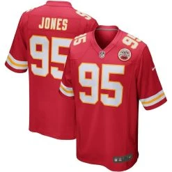 Nike Men's Chris Jones Red Kansas City Chiefs Player Game Jersey