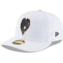 Men's New Era White Baltimore Ravens Alternate Omaha Low Profile 59FIFTY Fitted Hat
