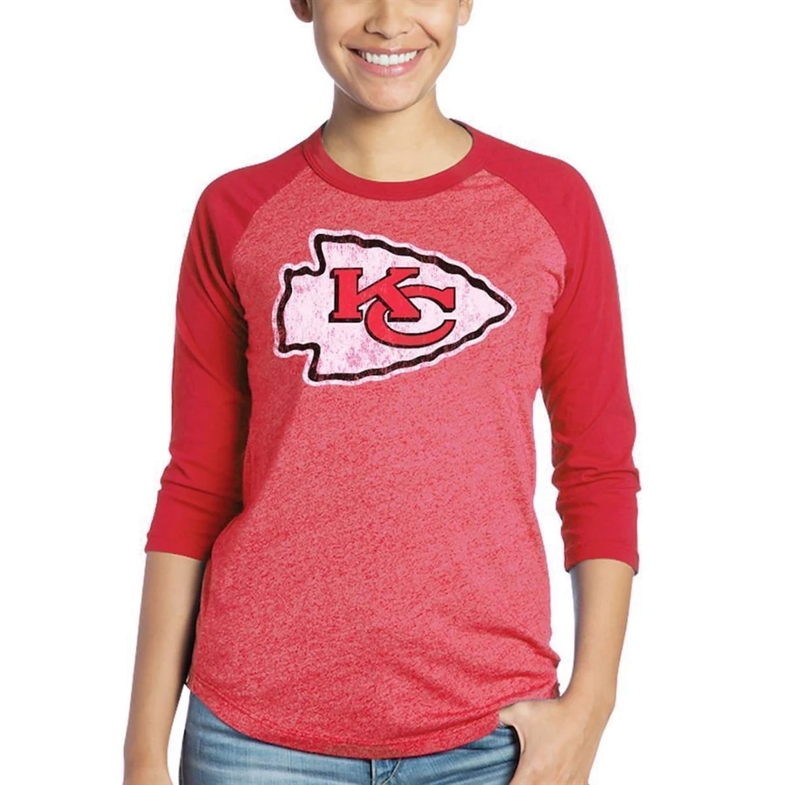 Majestic Threads Women's Patrick Mahomes Red Kansas City Chiefs Player Name & Number Raglan Tri-Blend 3/4-Sleeve T-Shirt 6 Majestic Threads Women's Patrick Mahomes Red Kansas City Chiefs Player Name & Number Raglan Tri-Blend 3/4-Sleeve T-Shirt - Image 4