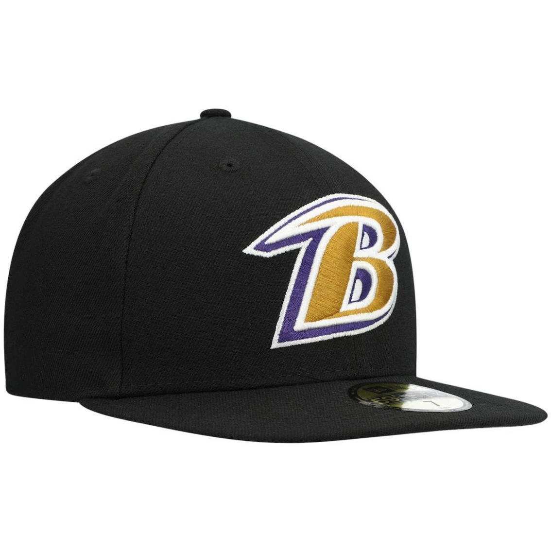New Era Men's Black Baltimore Ravens Omaha Lettermark 59FIFTY Fitted Hat 6 New Era Men's Black Baltimore Ravens Omaha Lettermark 59FIFTY Fitted Hat - Image 4