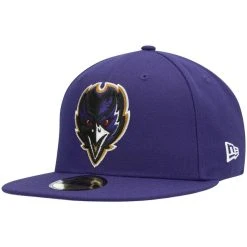New Era Men's Purple Baltimore Ravens Omaha Alternate Logo 59FIFTY Fitted Hat -Mitchell & Ness store DSCO1137144309 2729
