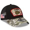 New Era Men's Black/Camo Kansas City Chiefs 2021 Salute To Service Trucker 9FORTY Snapback Adjustable Hat -Mitchell & Ness store DSCO1137144889 1007