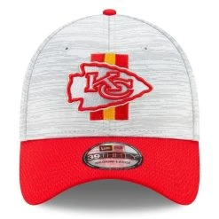 New Era Men's Gray/Red Kansas City Chiefs 2021 NFL Training Camp Official 39THIRTY Flex Hat -Mitchell & Ness store DSCO1137145522 FJad ALT2