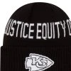 New Era Youth Black Kansas City Chiefs Social Justice Cuffed Knit Hat 1 New Era Youth Black Kansas City Chiefs Social Justice Cuffed Knit Hat -Mitchell & Ness store DSCO1137145685 1007