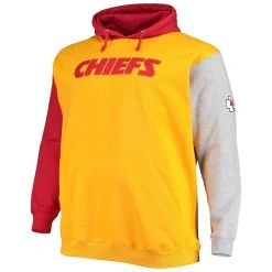 Profile Men's Red/Yellow Kansas City Chiefs Big & Tall Pullover Hoodie -Mitchell & Ness store DSCO1137146016 2910 ALT2