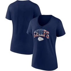 Fanatics Branded Women's Navy Kansas City Chiefs Team Banner Wave V-Neck T-Shirt