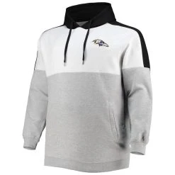 Profile Men's Black/Heathered Gray Baltimore Ravens Big & Tall Team Logo Pullover Hoodie -Mitchell & Ness store DSCO1137270158 1007 ALT2