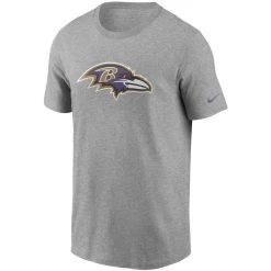Nike Men's Heathered Gray Baltimore Ravens Primary Logo T-Shirt -Mitchell & Ness store DSCO1137386873 1927 ALT2