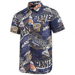 Men's FOCO Purple Baltimore Ravens Thematic Button-Up Shirt -Mitchell & Ness store DSCO1137387240 2729 ALT2