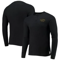 Junk Food Men's Black Baltimore Ravens Thermal Henley Long Sleeve T-Shirt