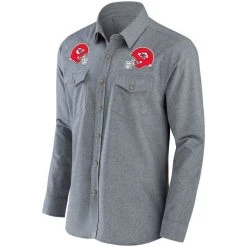 NFL X Darius Rucker Collection By Fanatics Men's Gray Kansas City Chiefs Chambray Button-Up Long Sleeve Shirt 8 NFL X Darius Rucker Collection By Fanatics Men's Gray Kansas City Chiefs Chambray Button-Up Long Sleeve Shirt -Mitchell & Ness store DSCO1137452029 1927 ALT2