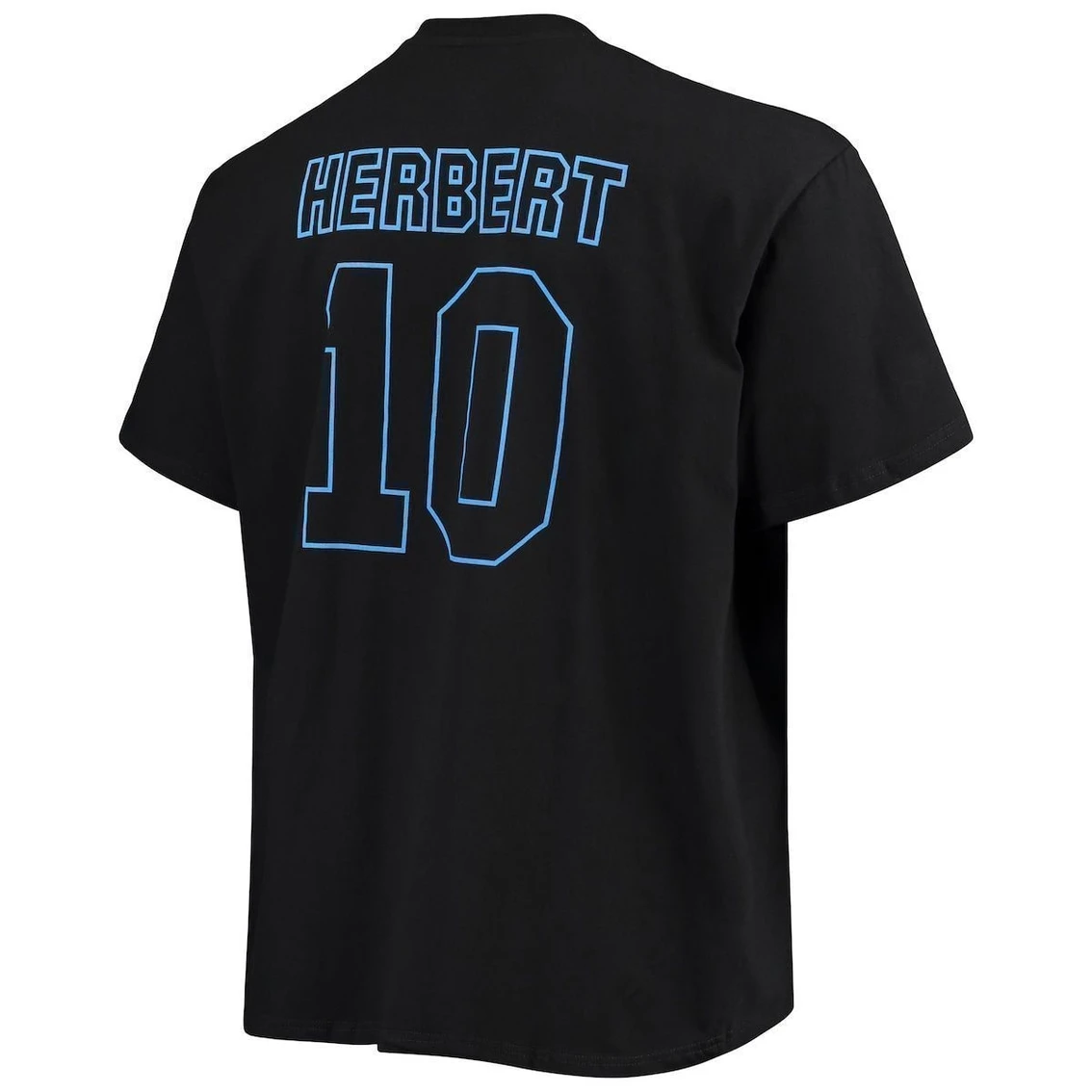 Fanatics Branded Men's Justin Herbert Black Los Angeles Chargers Big & Tall Color Pop Name & Number T-Shirt 6 Fanatics Branded Men's Justin Herbert Black Los Angeles Chargers Big & Tall Color Pop Name & Number T-Shirt - Image 4