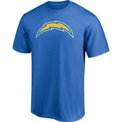 Fanatics Branded Men's Justin Herbert Powder Blue Los Angeles Chargers Player Icon Name & Number T-Shirt -Mitchell & Ness store DSCO1137452532 1191 ALT2