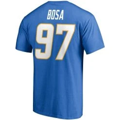 Fanatics Branded Men's Joey Bosa Powder Blue Los Angeles Chargers Player Icon Name & Number T-Shirt -Mitchell & Ness store DSCO1137452583 1191 ALT3