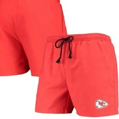 FOCO Men's Red Kansas City Chiefs Magic Print Palm Traditional Swim Shorts