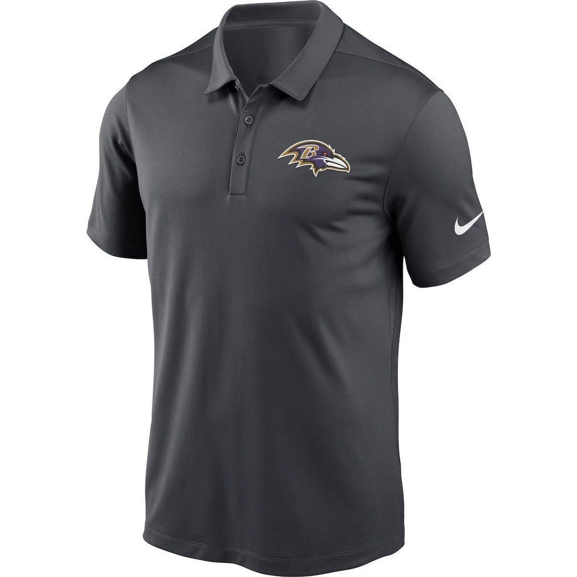 Nike Men's Charcoal Baltimore Ravens Franchise Performance Polo 5 Nike Men's Charcoal Baltimore Ravens Franchise Performance Polo - Image 3