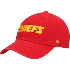 '47 Men's Red Kansas City Chiefs Clean Up Script Adjustable Hat
