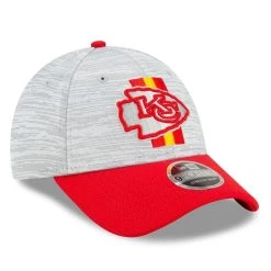 New Era Men's Gray/Red Kansas City Chiefs 2021 NFL Training Camp Official 9FORTY Adjustable Hat -Mitchell & Ness store DSCO1137456455 FJad ALT3