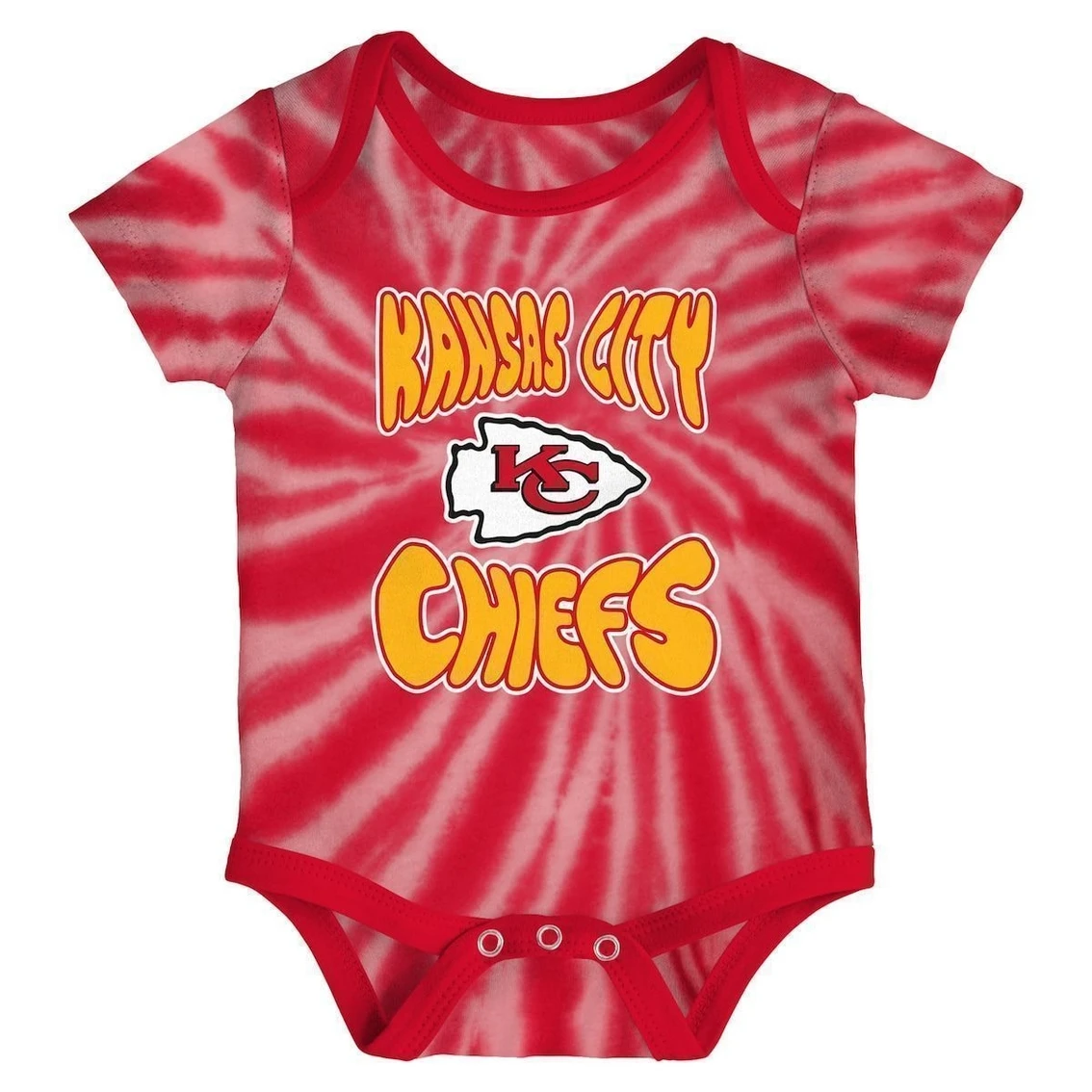 Outerstuff Newborn & Infant Red/White Kansas City Chiefs Monterey Tie-Dye 2-Pack Bodysuit Set 5 Outerstuff Newborn & Infant Red/White Kansas City Chiefs Monterey Tie-Dye 2-Pack Bodysuit Set - Image 3