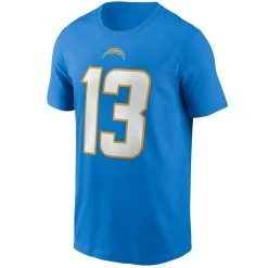Nike Men's Keenan Allen Powder Blue Los Angeles Chargers Name & Number T-Shirt -Mitchell & Ness store DSCO1137750019 1191 ALT2