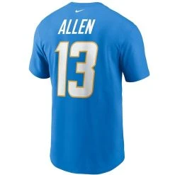 Nike Men's Keenan Allen Powder Blue Los Angeles Chargers Name & Number T-Shirt -Mitchell & Ness store DSCO1137750019 1191 ALT3