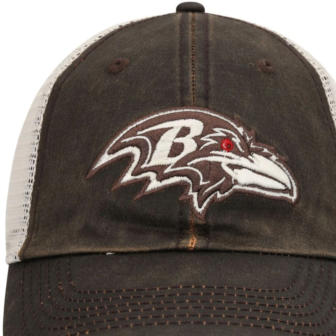 '47 Men's Brown/Natural Oil Cloth Trucker Clean Up Adjustable Hat 5 '47 Men's Brown/Natural Oil Cloth Trucker Clean Up Adjustable Hat - Image 3