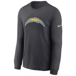 Nike Men's Anthracite Los Angeles Chargers Primary Logo Long Sleeve T-Shirt -Mitchell & Ness store DSCO1138033262 4096 ALT2