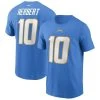 Nike Men's Justin Herbert Powder Blue Los Angeles Chargers Name & Number T-Shirt -Mitchell & Ness store DSCO1138395949 1191