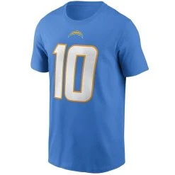 Nike Men's Justin Herbert Powder Blue Los Angeles Chargers Name & Number T-Shirt -Mitchell & Ness store DSCO1138395949 1191 ALT2