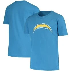 Outerstuff Youth Powder Blue Los Angeles Chargers Primary Logo T-Shirt