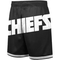 Mitchell & Ness Men's Black Kansas City Chiefs Big Face 3.0 Fashion Shorts -Mitchell & Ness store DSCO1139602550 1007 ALT2