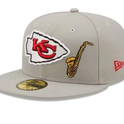 Men's New Era Gray Kansas City Chiefs City Describe 59FIFTY Fitted Hat