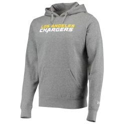 New Era Men's Charcoal Los Angeles Chargers Local Pack Pullover Hoodie -Mitchell & Ness store DSCO1140227847 1904 ALT2