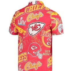 FOCO Men's Red Kansas City Chiefs Thematic Button-Up Shirt -Mitchell & Ness store DSCO1140228719 2910 ALT3
