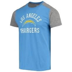 Majestic Threads Men's Threads Powder Blue/Gray Los Angeles Chargers Field Goal Slub T-Shirt -Mitchell & Ness store DSCO1140228802 1191 ALT2