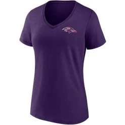 Fanatics Branded Women's Purple Baltimore Ravens Team Mother's Day V-Neck T-Shirt -Mitchell & Ness store DSCO1140229028 2729 ALT2