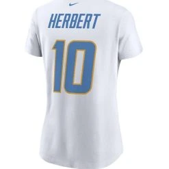 Nike Women's Justin Herbert White Los Angeles Chargers Player Name & Number T-Shirt 9 Nike Women's Justin Herbert White Los Angeles Chargers Player Name & Number T-Shirt -Mitchell & Ness store DSCO1140229439 3550 ALT3