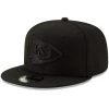 New Era Men's Black Kansas City Chiefs Black On Black 9FIFTY Adjustable Hat -Mitchell & Ness store DSCO1140229606 1007