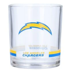 The Memory Company Los Angeles Chargers Banded Rocks Glass