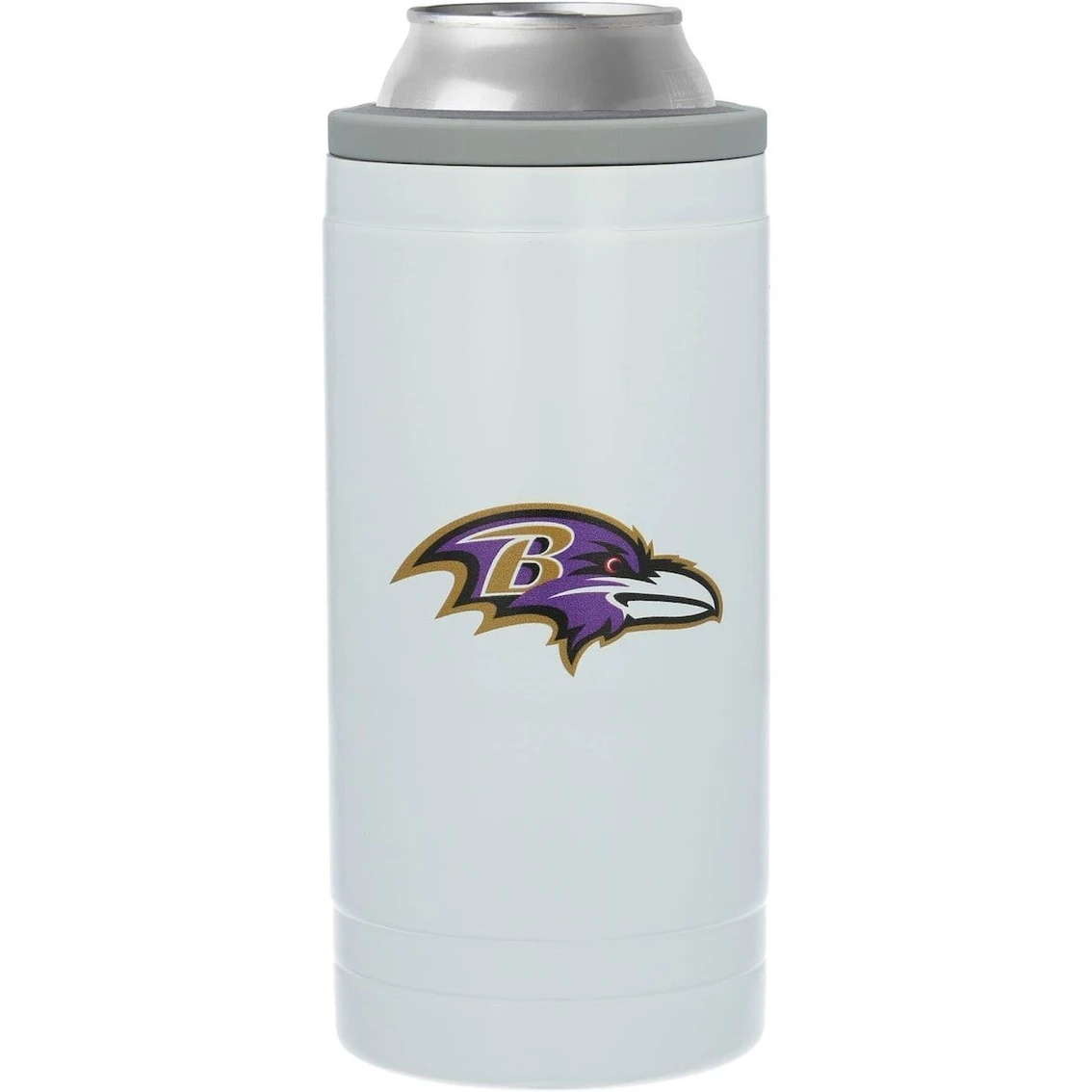 Logo Brands Baltimore Ravens 12oz. Letterman Slim Can Cooler 5 Logo Brands Baltimore Ravens 12oz. Letterman Slim Can Cooler - Image 3