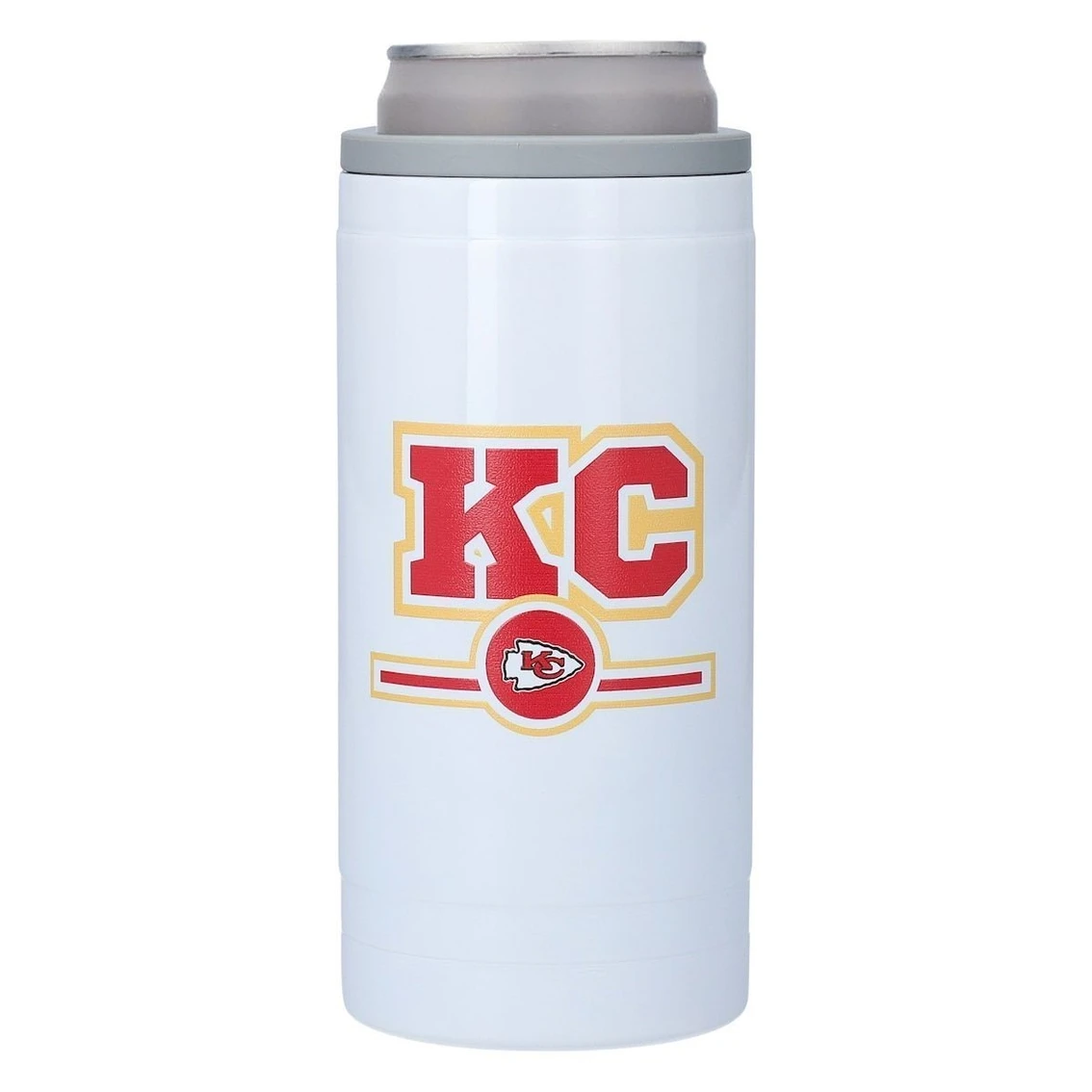 Logo Brands Kansas City Chiefs 12oz. Letterman Slim Can Cooler 4 Logo Brands Kansas City Chiefs 12oz. Letterman Slim Can Cooler - Image 2