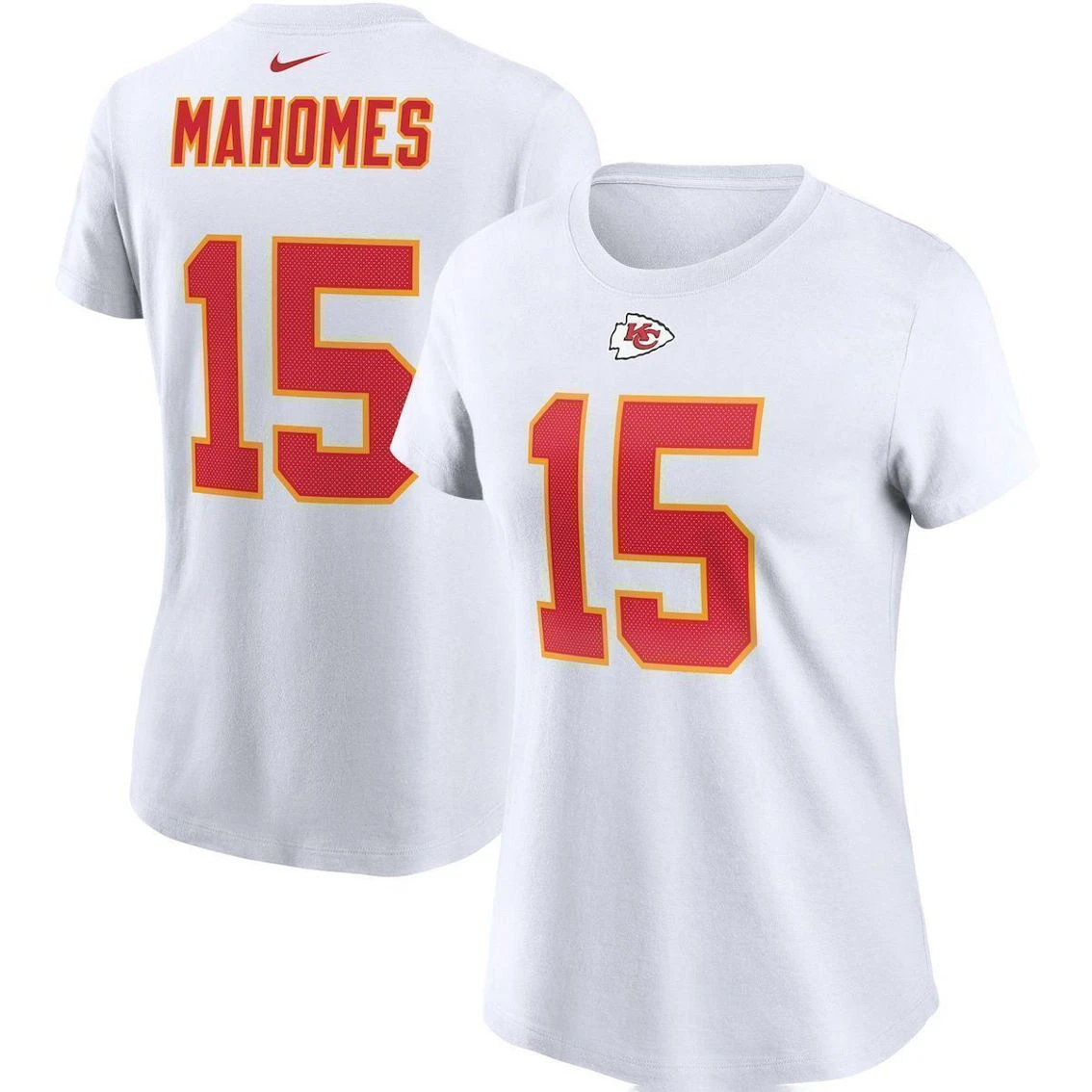 Nike Women's Patrick Mahomes White Kansas City Chiefs Player Name & Number T-Shirt 4 Nike Women's Patrick Mahomes White Kansas City Chiefs Player Name & Number T-Shirt - Image 2