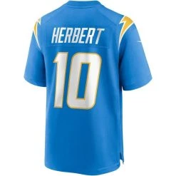 Nike Men's Justin Herbert Powder Blue Los Angeles Chargers Player Game Jersey -Mitchell & Ness store DSCO1140882968 1191 ALT3